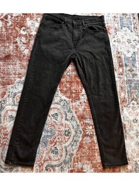 Levis 512 Mens Jeans W34 L30 Slim Taper Stretch Grey Black Grunge Punk Retro